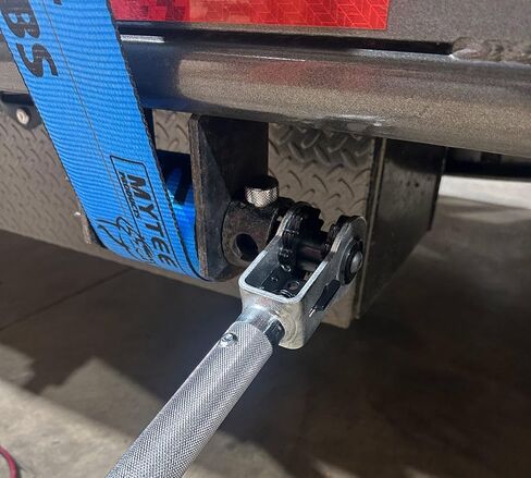 MyTee Products 39.5 "القياسي القياسي لقطع النشوة للمقطورة المسطحة-Chrome Carbon-Steel Ratchet Bar مع مقبض غير قاطع ونصيحة مقاومة للانزلاق للتشغيل الآمن in Kuwait