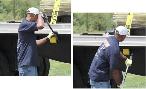 MyTee Products 39.5 "القياسي القياسي لقطع النشوة للمقطورة المسطحة-Chrome Carbon-Steel Ratchet Bar مع مقبض غير قاطع ونصيحة مقاومة للانزلاق للتشغيل الآمن in Kuwait