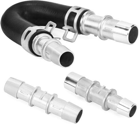 QWORK Upgrade Aluminum Engine Heater Core Bypass Kit, Includes Interchangeable 5/8" and 3/4" Hose Fittings, Direct Replacement with Quick Installation in Saudi Arabia