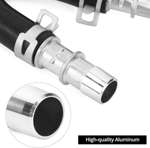 QWORK Upgrade Aluminum Engine Heater Core Bypass Kit, Includes Interchangeable 5/8" and 3/4" Hose Fittings, Direct Replacement with Quick Installation in Saudi Arabia