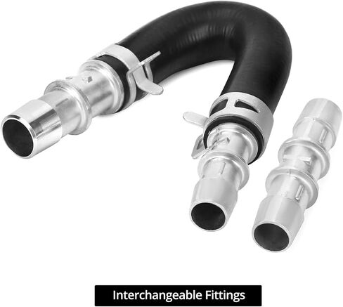 QWORK Upgrade Aluminum Engine Heater Core Bypass Kit, Includes Interchangeable 5/8" and 3/4" Hose Fittings, Direct Replacement with Quick Installation in Saudi Arabia