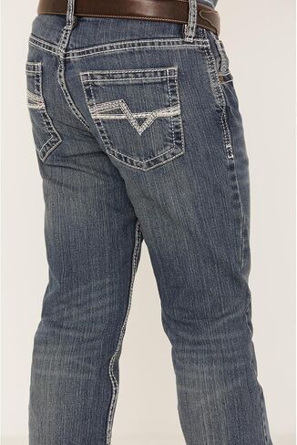 Cody James Boys' Stone Cold Wash Slim Boot Stretch Jeans - Cbsu22j14-Big in Saudi Arabia
