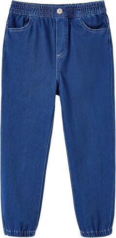 PATPAT Boys Jeans Size 4-14 Years Relaxed Fit Jogger Jeans with Pockets Ultra Stretchy Sweatpant in Kuwait