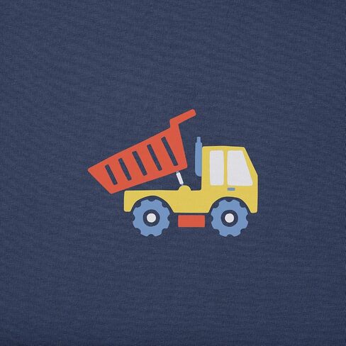 Life is Good. Toddler Construction Trucks Long Sleeve Crusher Tee, Darkest Blue in Saudi Arabia