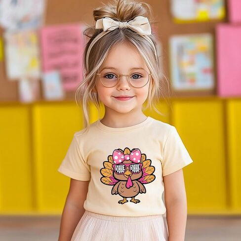Thanksgiving Shirt for Boys Toddler Kids Funny Turkey Gobble Outfits Pumpkin Season Fall T-Shirt Tee 2-7 Years in Kuwait