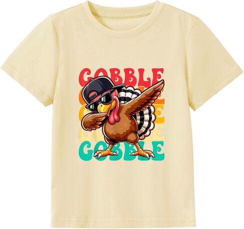 قميص عيد الشكر للأولاد طفل أطفال مضحكة تركيا غوبت ملابس اليقطين خريف تي شيرت تي شيرت تي شيرت 2-7 سنوات in Kuwait