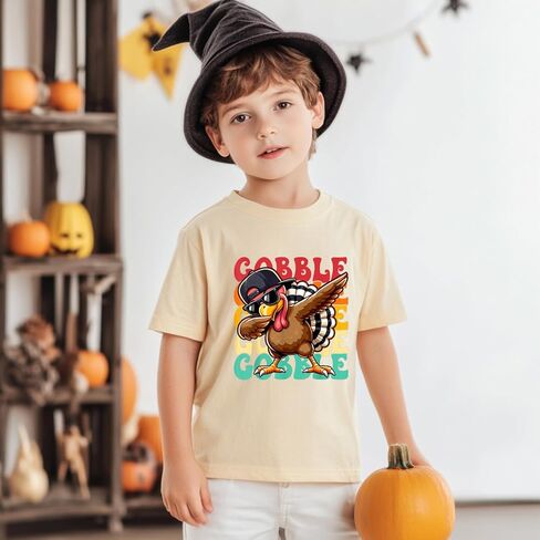 قميص عيد الشكر للأولاد طفل أطفال مضحكة تركيا غوبت ملابس اليقطين خريف تي شيرت تي شيرت تي شيرت 2-7 سنوات in Kuwait