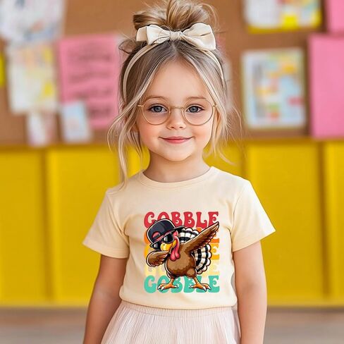 قميص عيد الشكر للأولاد طفل أطفال مضحكة تركيا غوبت ملابس اليقطين خريف تي شيرت تي شيرت تي شيرت 2-7 سنوات in Kuwait