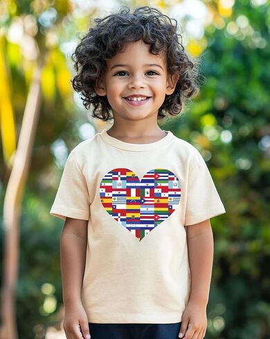 Kids Hispanic Heritage Month Shirt, Toddler Boys Girls Latino Countries Hispanic Flag T-Shirt Celebrate Gifts Tee Tops 2-8Y in Saudi Arabia