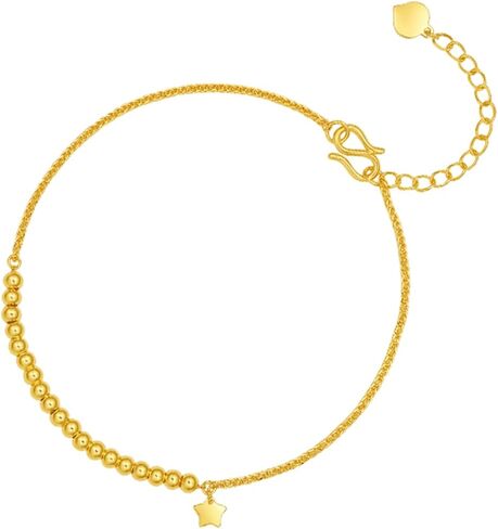 24K أساور ذهبية صلبة للنساء ، سوار ذهبي نقي حقيقي مجوهرات سوار الذهب الذهب للهدايا للأزواج هدايا A0712076 in Saudi Arabia
