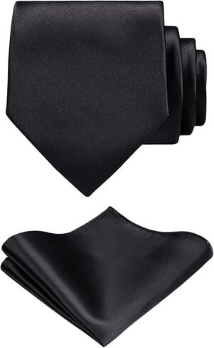 Solid Ties for Men with Pocket Square Sets Mens Necktie Ties Formal Tuxedo Wedding in Saudi Arabia