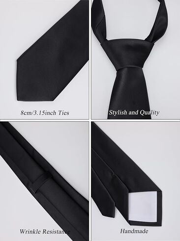Solid Ties for Men with Pocket Square Sets Mens Necktie Ties Formal Tuxedo Wedding in Saudi Arabia
