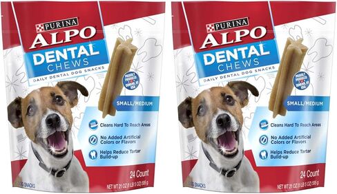 PURINA ALPO Dental Chews - Daily Dental Dog Snacks 21OZ in Saudi Arabia