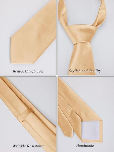Solid Ties for Men with Pocket Square Sets Mens Necktie Ties Formal Tuxedo Wedding in Saudi Arabia