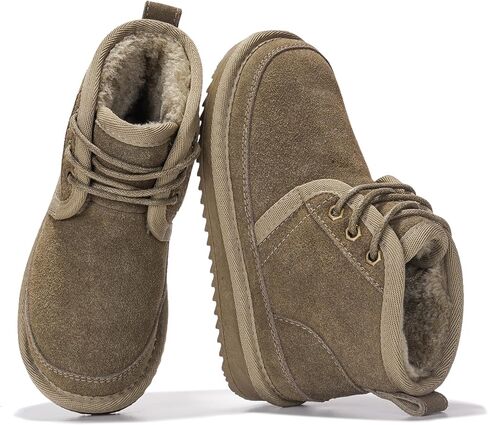 Project Cloud Cloud Leather Kids Boots - أحذية في الكاحل خفيفة الوزن من الفراء للبنات والفتيان مع نعل رغوة الذاكرة - أحذية الأطفال الشتوية غير المنقولة (نيفادا) in Saudi Arabia