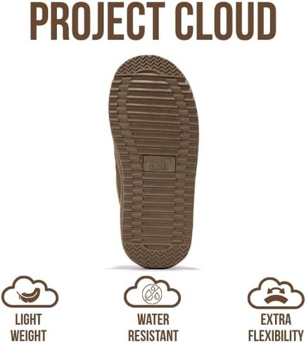 Project Cloud Cloud Leather Kids Boots - أحذية في الكاحل خفيفة الوزن من الفراء للبنات والفتيان مع نعل رغوة الذاكرة - أحذية الأطفال الشتوية غير المنقولة (نيفادا) in Saudi Arabia