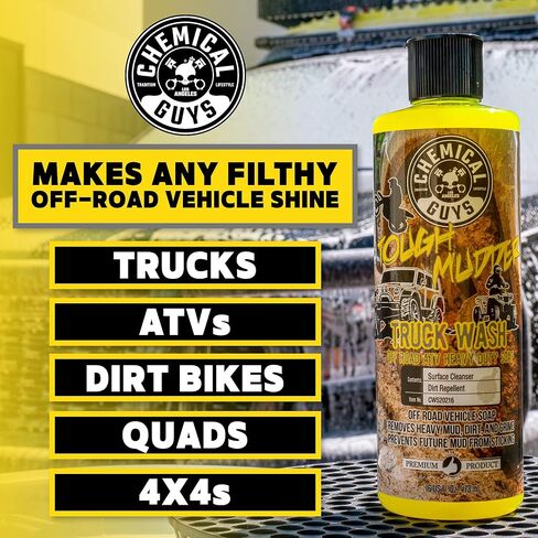 Chemical Guys Tough Mudder Foaming Truck, Off Road, ATV and RV Heavy Duty Wash Soap, (Works with Foam Cannons, Foam Guns or Bucket Washes), 2 x 16 fl oz, Lemon Scent - CWS2021602 in Saudi Arabia