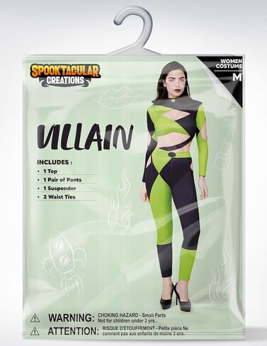 Spooktacular Creations Halloween Costumes for Women Adult, Villain Costumes for Women, Black Green Jumpsuit Bodysuit for Cos in Saudi Arabia