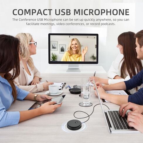 ميكروفون مكثف متعدد الاتجاهات، وميكروفونات مؤتمرات USB لعقد المؤتمرات عن بعد، ومكالمات التكبير/التصغير، والبث الصوتي، والتوصيل والتشغيل المتوافقة مع نظام التشغيل Mac OS X Windows in Saudi Arabia