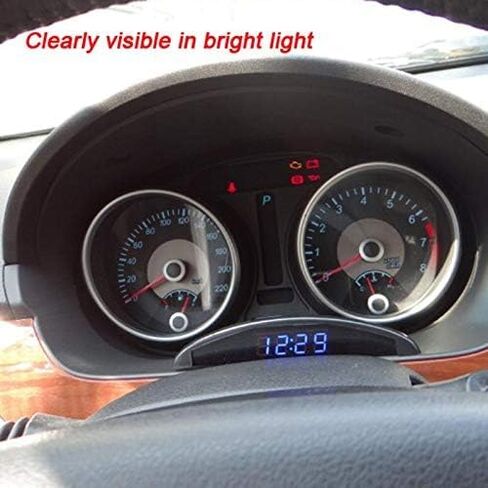 CAR Auto Digital LED الوقت الإلكترونية + مقياس حرارة + فولتميتر 3 في 1 12 فولت مع شاشة شاشة LCD للداخل الداخلي للسيارة in Saudi Arabia