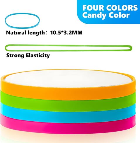 الأربطة المطاطية من Sukh - 200 قطعة متنوعة من الأربطة المطاطية شديدة التحمل، منتجات مكتبية، أربطة مطاطية ضخمة، أربطة مطاطية سميكة، مقاسات متنوعة، شريط مطاطي واسع للمكتب والمدرسة والمنزل in Kuwait