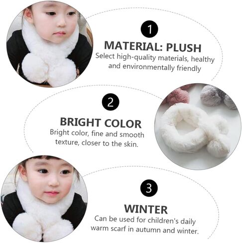 BESPORTBLE 1Pc Warm Neckerchief for Plush Cross Tie Winter Scarf Lovely Design for Boys for Christmas Daily Wear Thick Cozy Autumn Accessory in Saudi Arabia