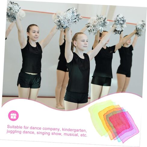 Totority 12pcs Dance Scarves for Performance Juggling and Fluorescent Props for Dance and Musical Activities in Saudi Arabia