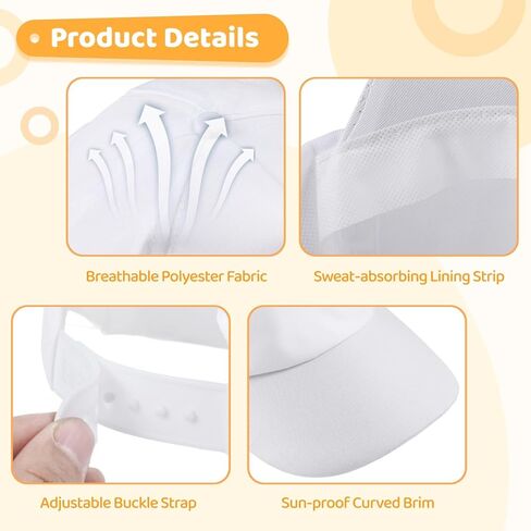 30 PCS DIY CAPS ، قبعات الطلاء البيضاء ، أغطية بوليستر قابلة للتعديل فارغة للصغار ، القبعات الرياضية في الهواء الطلق للمخيم ، أحداث المجموعة ، مشاريع الحرفية in Kuwait