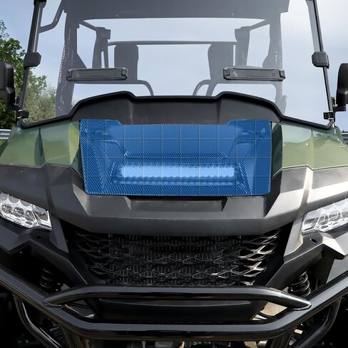 مغرفة هود مع ضوء الأضواء LED ل Honda Pioneer 700-2 700-4 14-25 ، PP Material Carbon Pattern Pattern With With With LED Auxiliary Lamp for Honda Pioneer 700 2p 4p 2014-2025 Accessories in Saudi Arabia