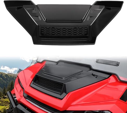 Sport Hood Scoop with Mesh for Honda Pioneer 1000 16-25, Black Front Hood Cover with Grill Vents Kit Air Flow Intake Hood Scoop for Honda Pioneer 1000-3 1000-5 1000-6 2016-2025 Accessories in Saudi Arabia