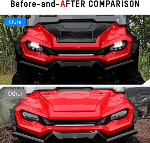 Sport Hood Scoop with Mesh for Honda Pioneer 1000 16-25, Black Front Hood Cover with Grill Vents Kit Air Flow Intake Hood Scoop for Honda Pioneer 1000-3 1000-5 1000-6 2016-2025 Accessories in Saudi Arabia