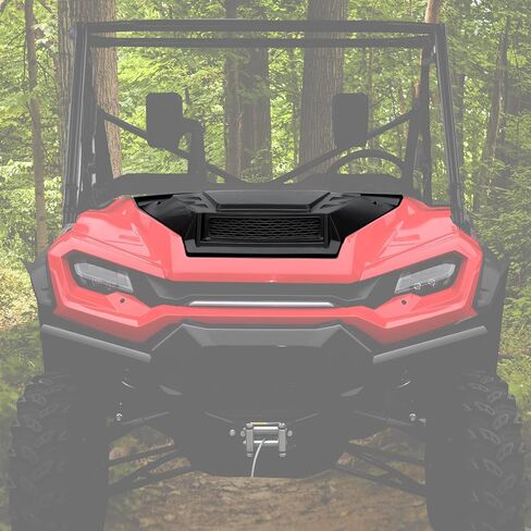 Sport Hood Scoop with Mesh for Honda Pioneer 1000 16-25, Black Front Hood Cover with Grill Vents Kit Air Flow Intake Hood Scoop for Honda Pioneer 1000-3 1000-5 1000-6 2016-2025 Accessories in Saudi Arabia