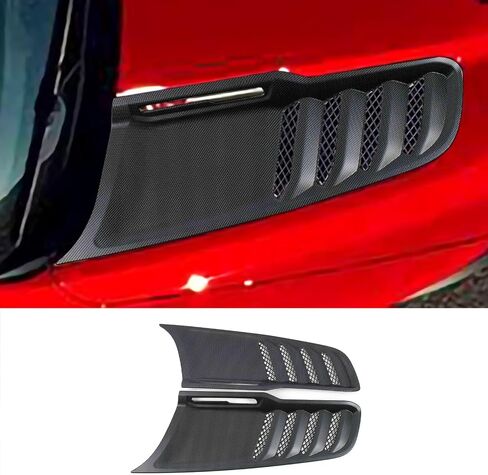 Car Accessories Fit For Dodge Ram 1500 TRX RHO Pickup Truck 2019 2020 2021 2022 2023 Front Hood Scoop Intake Vent Bonnet Cover Trim (Glossy Carbon Fiber) ABS 2PCS in Saudi Arabia