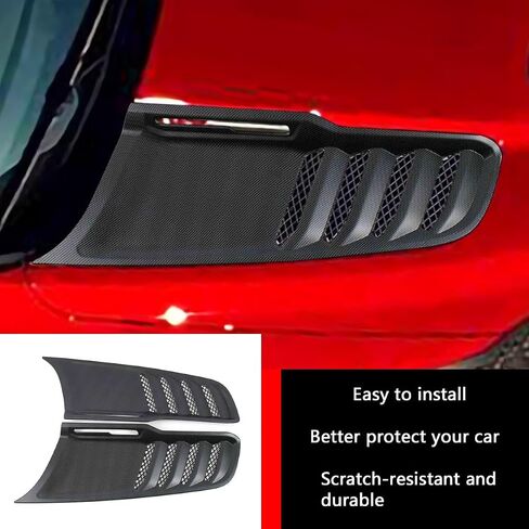 Car Accessories Fit For Dodge Ram 1500 TRX RHO Pickup Truck 2019 2020 2021 2022 2023 Front Hood Scoop Intake Vent Bonnet Cover Trim (Glossy Carbon Fiber) ABS 2PCS in Saudi Arabia