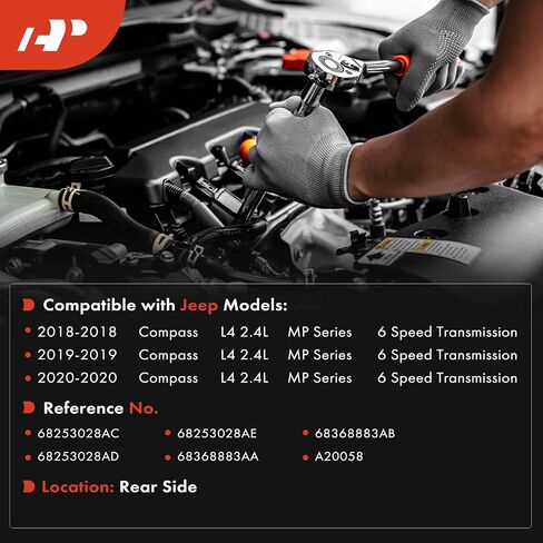 A-Premium Rear Torque Strut Mount Compatible with Jeep MP Series Compass 2018 2019 2020, 2.4L, 6 Speed Transmission in Saudi Arabia