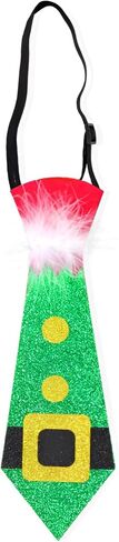 Glittery Adjustable Christmas Necktie, Elastic Holiday Tie For All Ages, Xmas Novelty Neckwear For Parties, Gifts, And Decor in Saudi Arabia