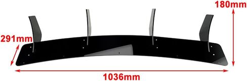 generic Shensi ABS Car Rear Spoiler Shark Fins Wing, Black Bumper Diffuser Auto Bumper Lip Diffuser for Benz CLA Class W117 C117 CLA180 CLA220 CLA250 CLA260 CLA200 CLA45 AMG Sedan 2013-2019 in Saudi Arabia