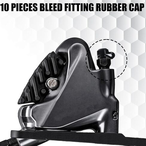 10 Pcs Silicone Brake Bleeder Caps, Black Grease Fitting Caps Bleed Dust Cover Bike Small Brake Caliper Nipple Covers Screw Cap for Auto Cars, Mountain Bicycles and Motorcycles Accessories in Saudi Arabia