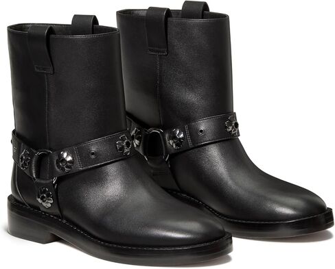 kate spade new york Women's Spade Flower Stud Smooth Leather Moto Boot Motorcycle in Saudi Arabia