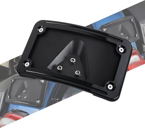 إطار لوحة ترخيص منحني منحني متوافق مع استبدال Harley 3 Hole Hole الخلفي Fender Mount لـ 3148 (Chrome) in Saudi Arabia