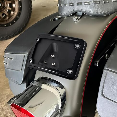 إطار لوحة ترخيص منحني منحني متوافق مع استبدال Harley 3 Hole Hole الخلفي Fender Mount لـ 3148 (Chrome) in Saudi Arabia