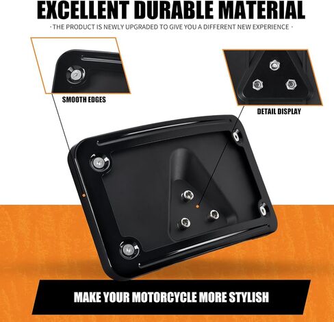 إطار لوحة ترخيص منحني منحني متوافق مع استبدال Harley 3 Hole Hole الخلفي Fender Mount لـ 3148 (Chrome) in Saudi Arabia