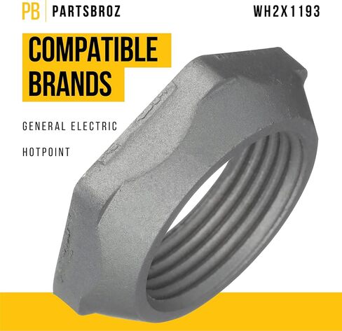 PartsBroz WH2X1193 Hub Nut - Compatible With General Electric Hotpoint Washer - Replaces AP2045284 279131 AH271505 EA271505 PS271505 WH02X1193 Ultra Durable Replacement in Saudi Arabia
