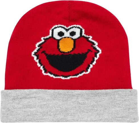 Sesame Street Elmo Hat and 2 Pair Mittens Cold Weather Set (2-4), Size Age 2-4, Elmo Reversible Hat in Saudi Arabia
