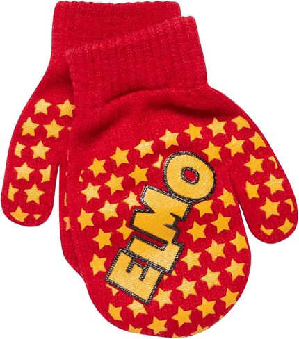 Sesame Street Elmo Hat and 2 Pair Mittens Cold Weather Set (2-4), Size Age 2-4, Elmo Reversible Hat in Saudi Arabia