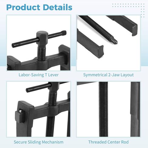 OMISTAR 4 PCS 2 Jaw Gear Puller, 3'' 4'' 6'' 8'' Adjustable Bearing Puller Remover, Hand Remover Tool Pump Pulley Remover for Flywheel, Pulley, Gear, Shaft Removal (3'' 4'' 6'' 8'') in Saudi Arabia