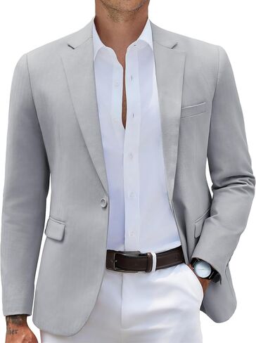 COOFANDY Mens Casual Blazer Slim Fit Sport Coats One Button Stylish Business Suit Jacket in Kuwait