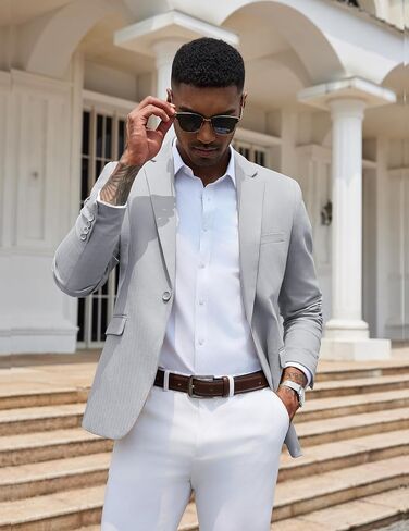COOFANDY Mens Casual Blazer Slim Fit Sport Coats One Button Stylish Business Suit Jacket in Kuwait