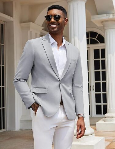 COOFANDY Mens Casual Blazer Slim Fit Sport Coats One Button Stylish Business Suit Jacket in Kuwait