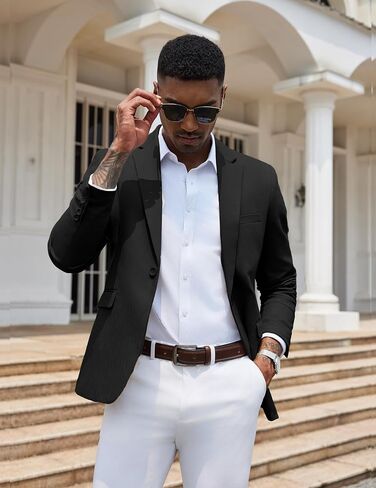 Coofandy Mens Blazer Blazer Slim Fit Sport Coats One Button Suitish Suit Suct in Kuwait